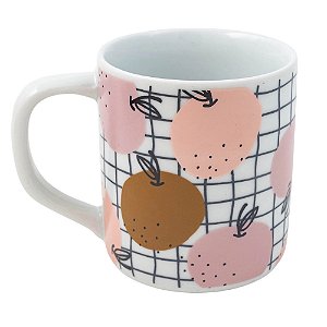 CANECA CILINDRICA - FRASES CORES E AMORES CHA COMIGO