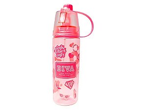 SQUEEZE COM BORRIFADOR DE AGUA 600ML - DIVA COLLEGE