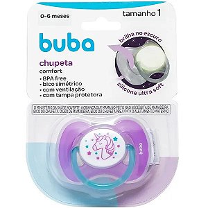 CHUPETA BUBA COMFORT TAM.1 NOTURNA UNICORNIO