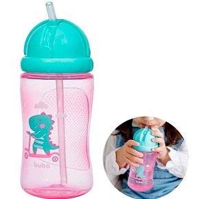 GARRAFINHA DINO PATINETE ROSA