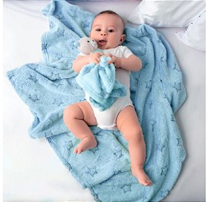 MANTINHA ESTRELINHAS AZUL