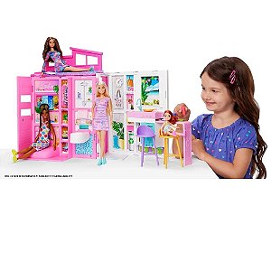 HRJ77 BARBIE CASA DE BONECAS GLAM COM BONECA