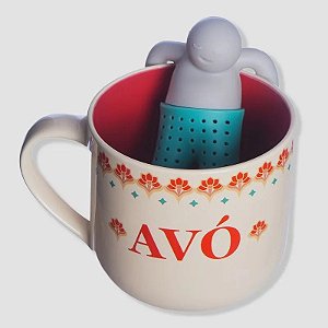 CANECA 350ML C/INFUSOR P/ CHA AVO SEU CARINHO  EAN :7908623005408