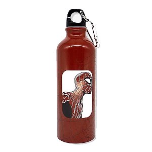 GARRAFA DE ALUMINIO 500ML C/MOSQUETAO SPIDER MAN  EAN :7908623023839