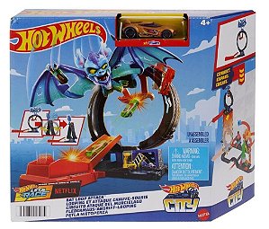 HTN78 HOT WHEELS CITY PISTA ATAQUE DO MORCEGO