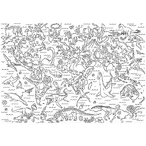 LIVRO-TAPETE PARA COLORIR: DINOS