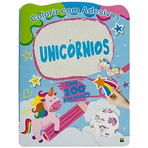 COLORIR COM ADESIVOS: UNICORNIOS