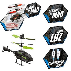 HELICOPTERO VOADOR COM SENSOR DE MAO  VINGADORES