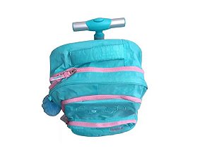 MOCHILETE COM CARRINHO TURQUESA STITCH