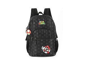 MOCHILA PRETO SUPER MARIO