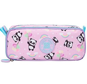 ESTOJO DUPLO COLLEGE PANDA BALAO - 13774 - ARTIGO ESCOLAR