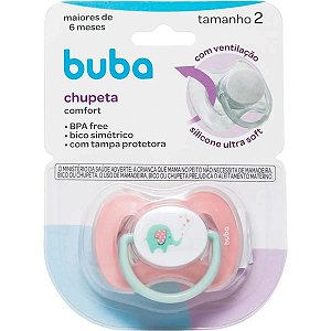CHUPETA BUBA COMFORT TAM.2 ELEFANTINHO ROSA