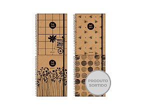 CADERNO ESPIRAL 1/8 CD 80FLS  KRAFT BLACK FSC