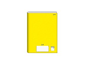 CADERNO BROCHURA 1/4 CD CALIGRAFIA 96FLS STIFF AMARELO FSC