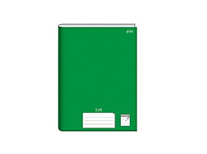 CADERNO BROCHURA 1/4 CD CALIGRAFIA 96FLS STIFF VERDE FSC