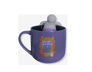 CANECA 350ML C/INFUSOR P/ CHA FRIENDS  EAN :7908623026618