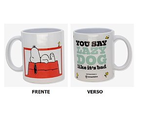 CANECA POP 350ML NEW GIFT SNOOPY PEANUTS LAZY DOG  EAN :7908623035337