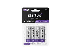 STARLUX ENERGY PILHA ALCALINA PEQUENA AA4