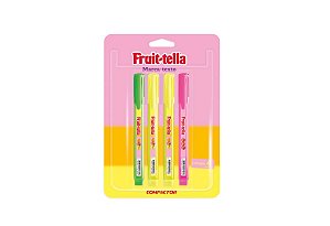 MARCADOR COMPACTOR DESTAQ FRUIT-TELLA BL/4 1VD/2AMA/1RS