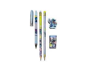 KIT ESCOLAR STITCH BT C/5 UN (1CAN,2LAPIS,1BORR,1APONT)