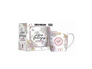 CANECA PORCELANA URBAN 300ML - VOCE MERECE DIAS FELIZES