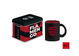CANECA VIDRO DIAMOND METALIC LATA TIMES - FLAMENGO