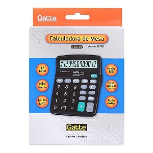 CALCULADORA MAKE+ MESA 8837B 12 DIG PRETO(E)