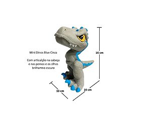 JURASSIC WORLD MINI BLUE - CINZA - MINI BABY DINOS - UNIVERSAL