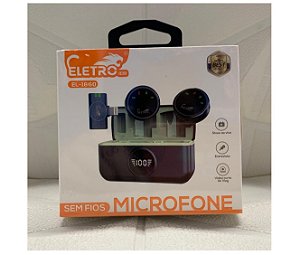 MICROFONE DE LAPELA LIGHTINING ELETROMEX MOD.EL-1860