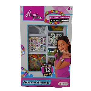 BRINQUEDO INFANTIL CAIXA COM MICANGAS MONTE SUA PULSEIRA