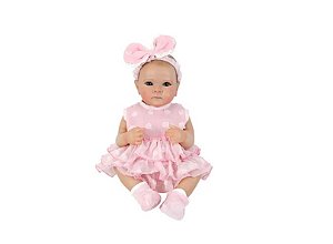 BONECA BEBE REBORN LAURA BABY ABBY 46 CM 100% VINIL