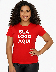 Camiseta de 95% Algodão + 5% Elastano - Adulto Vermelho.