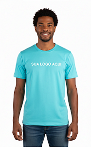 Camiseta de 95% Algodão + 5% Elastano - Adulto AZUL TURQUESA