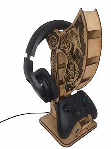 Suporte de Mesa para Joystick e Fone
