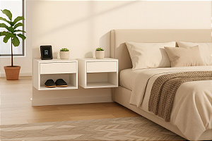 Kit 2 Mesas De Cabeceiras MDF 40cm Montadas – Design Moderno e Elegante | Casa Decor
