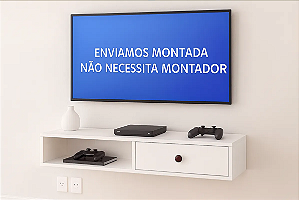 Rack Suspenso Branco Tx 68 cm Enviado Montado Pronto Uso