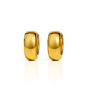 Par de Brincos Argolas Banhado a Ouro 18k