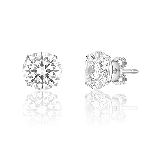 Par de Brinco Diamante 10mm Prata 925