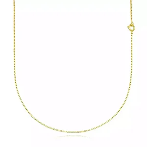 Corrente Veneziana 60cm 1,2mm (Fecho Tradicional) (TAG 18K) (Banho Ouro*)