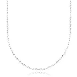 Corrente Carrier 50cm Cadeado 2mm (Fecho Tradicional) (Banho Prata*)