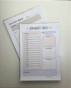 Planejador diário destacável