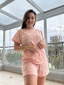 Pijama Feminino Curto Fresquinho Malha Comfort