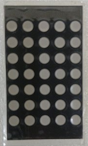 MATRIZ DE LED 5X7 AZUL 3MM 1,2" 470NM COLUNA ANODO E LINHAS CATODO 1057AB