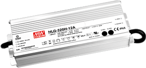 FONTE 12V 22A LED DVR CCCV ACDC 10.8-13.5V 22A HLG-320H-12A MEAN WELL