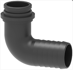 CONEXÃO ANGULAR 116640 – PARA PORCA FLY NUT - ENCAIXE PARA MANGUEIRA Ø40 MM ARAG