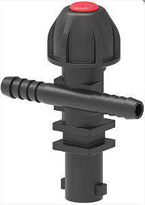 CORPO DE PORTA BICO ANTI-GOTEJAMENTO ENGATE RÁPIDO E SAÍDA DUPLA PARA MANGUEIRA Ø 13 MM - 413422 ARAG