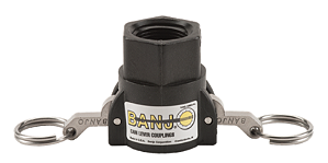 ENGATE RÁPIDO FÊMEA 3/4" X ACOP. DE ALAVANCA DE CAME EM PP - 075D BANJO