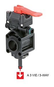 VÁLVULA MANUAL LIGA/DESLIGA DE 3 VIAS PARA PULVERIZAÇÃO - 8388007 GEOLINE