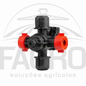 PORTA BICO ANTIGOTEJO QUADRIJET PARA TUBO 18MM E SAÍDAS ENGATE RÁPIDO/ROSCA M650A - MAGNOJET