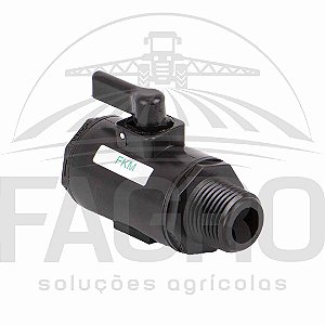 (ITEM PROMOCIONAL) VÁLV. ESFERA, MICRO, PP, 2 VIAS, ROSCA FÊMEA 1/2” X ROSCA MACHO 1/2”, PP, FKM (VITON) - BANJO